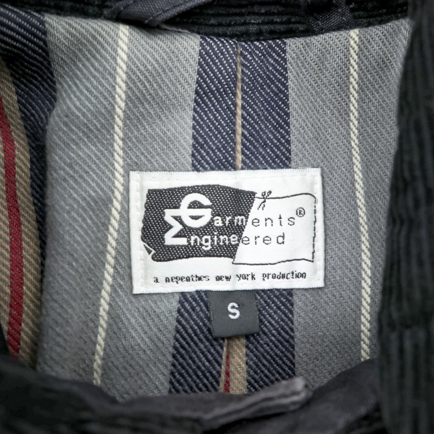 ENGINEERED GARMENTS ハンティングジャケット フィールドジャケット S ブラック 襟コーデュロイ チェンジボタン チンストラップ USA製