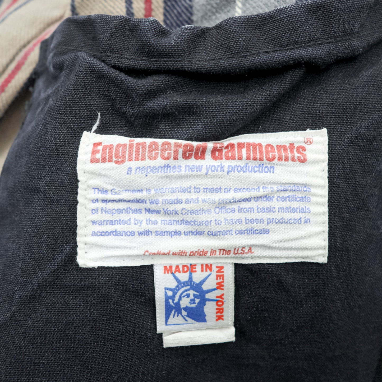 ENGINEERED GARMENTS ハンティングジャケット フィールドジャケット S ブラック 襟コーデュロイ チェンジボタン チンストラップ USA製