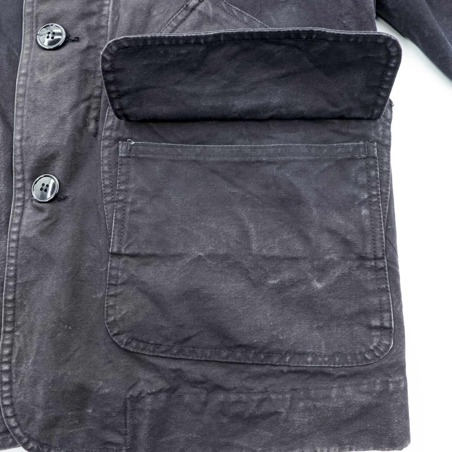 ENGINEERED GARMENTS ハンティングジャケット フィールドジャケット S ブラック 襟コーデュロイ チェンジボタン チンストラップ USA製