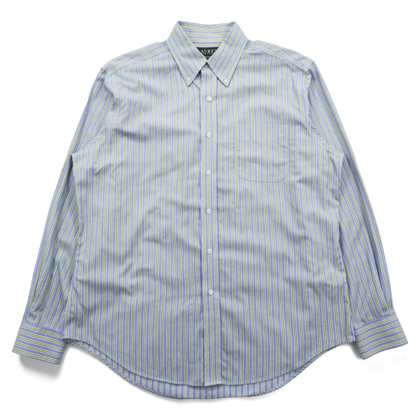 LAUREN RALPH LAUREN 90年代 ボタンダウンシャツ L ストライプ マルチカラー NON IRON