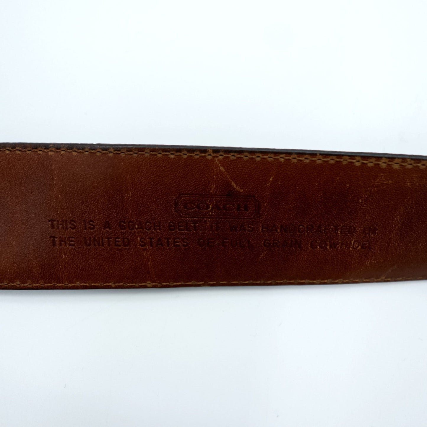 COACH オールドコーチ USA製 レザーベルト レディース  PETITE ブラウン 8503