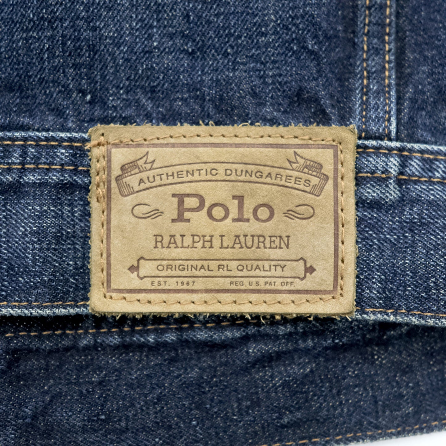 Polo Ralph Lauren デニムジャケット 短丈 Gジャン XL インディゴ レザーパッチ