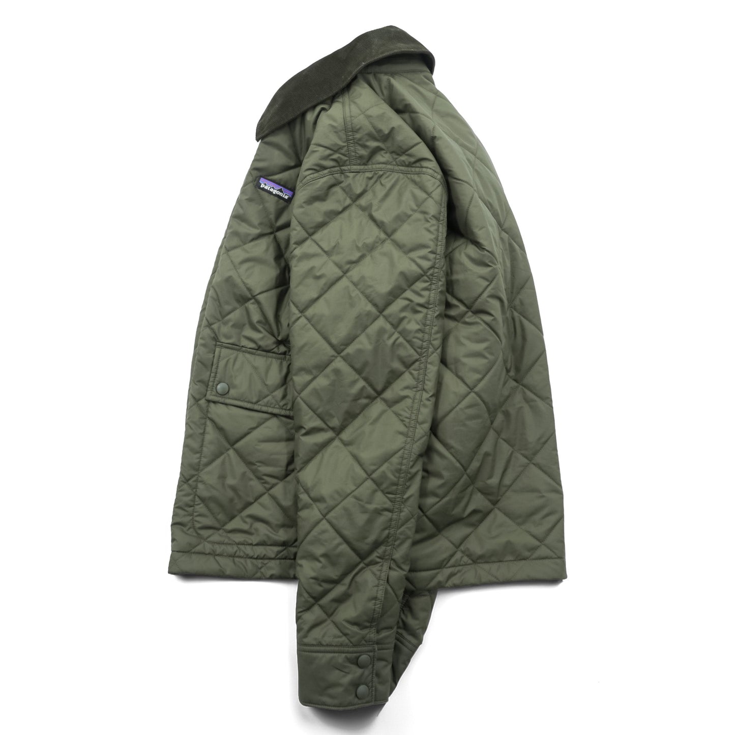 Patagonia ダイアモンド キルト ジャケット XS オリーブ 中綿 キルティング 襟コーデュロイ 20735
