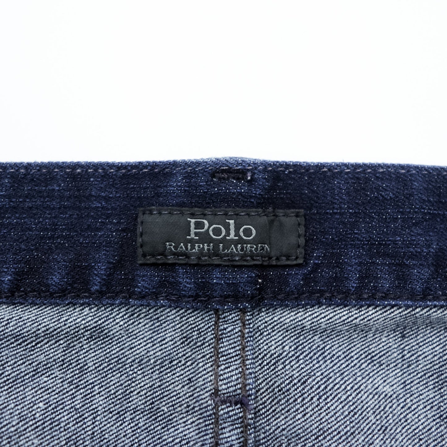 Polo Ralph Lauren デニムパンツ ジーンズ S インディゴ ストレッチ 濃紺 レザーパッチ THE HAMPTON RELAXED