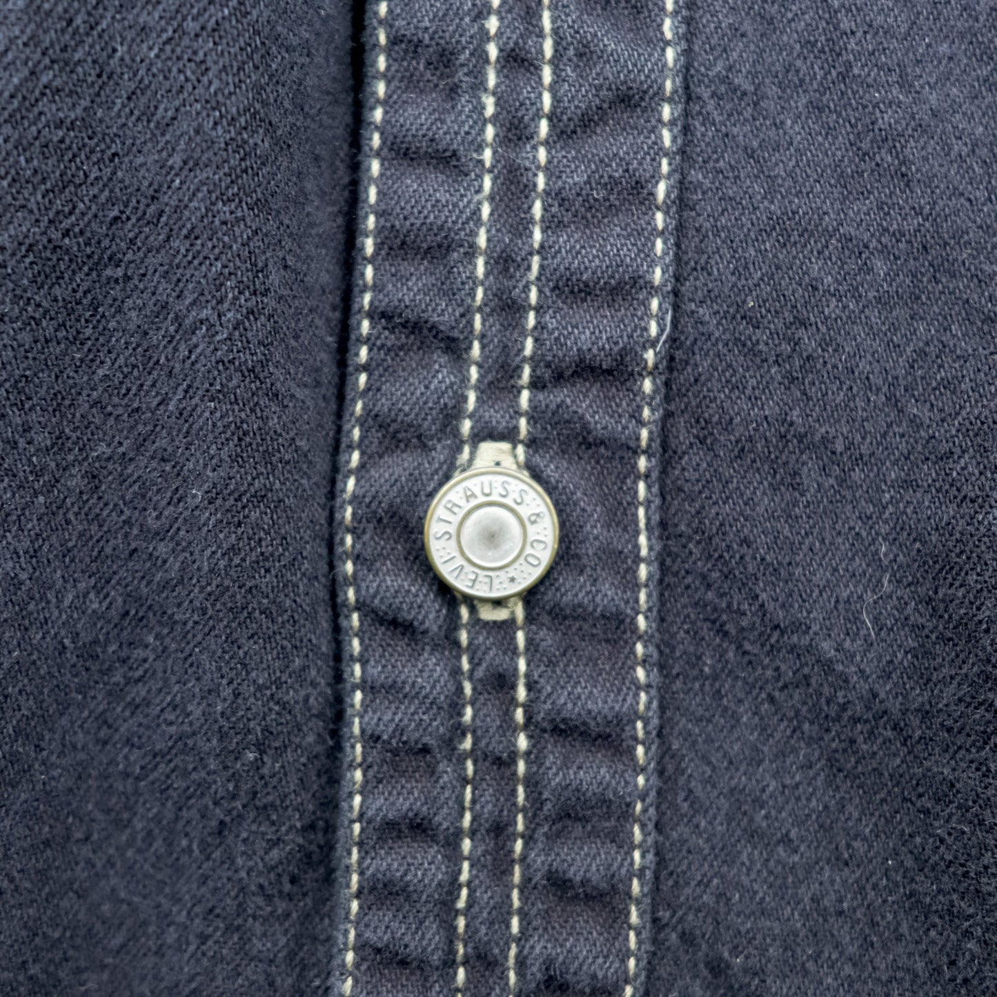Levi's 90年代 RED TAB JEANS ワークシャツ XL ブラック ステッチ 胸ポケット 60560-0852