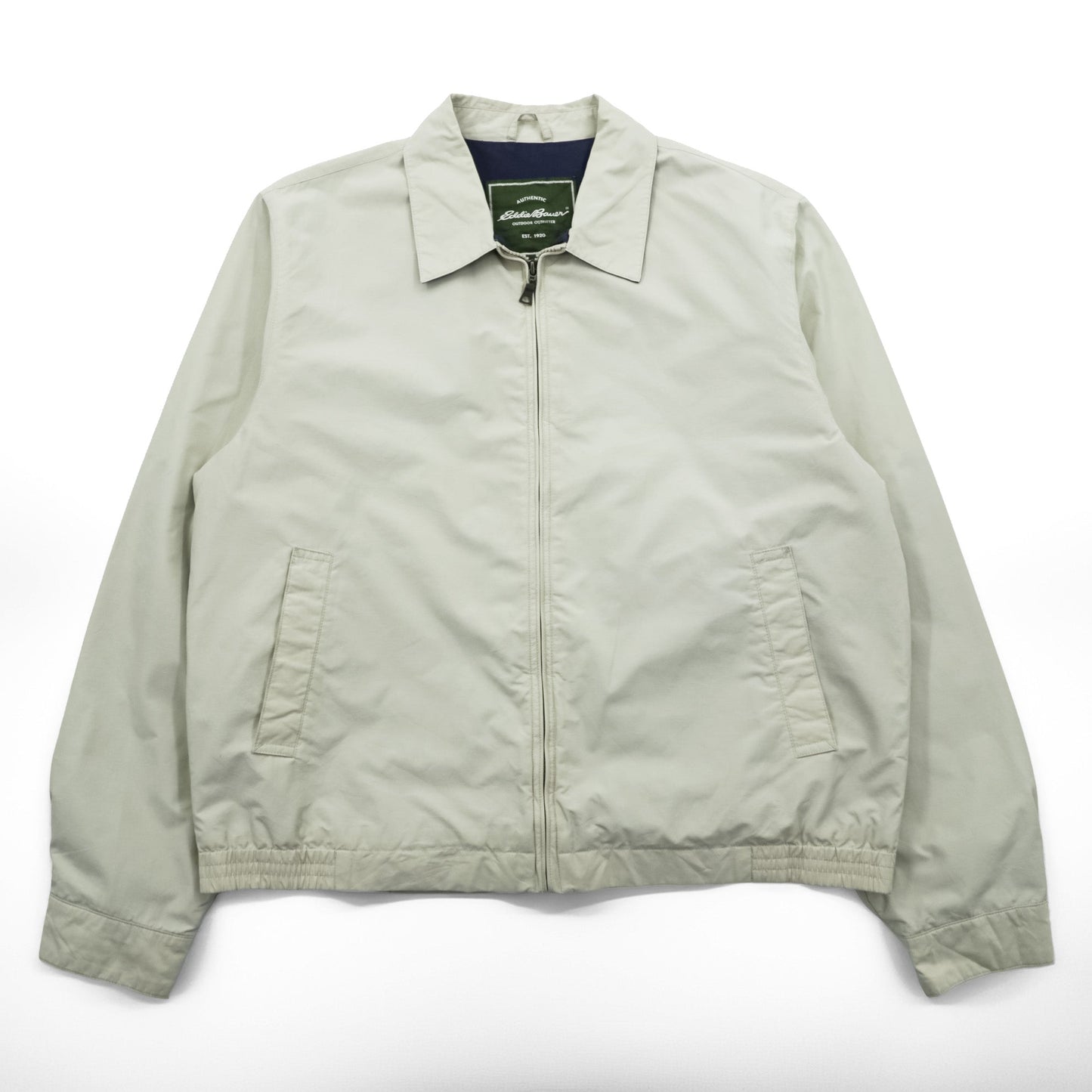 Eddie Bauer 90年代 スウィングトップ ハリントンジャケット L ベージュ コットン ナイロン