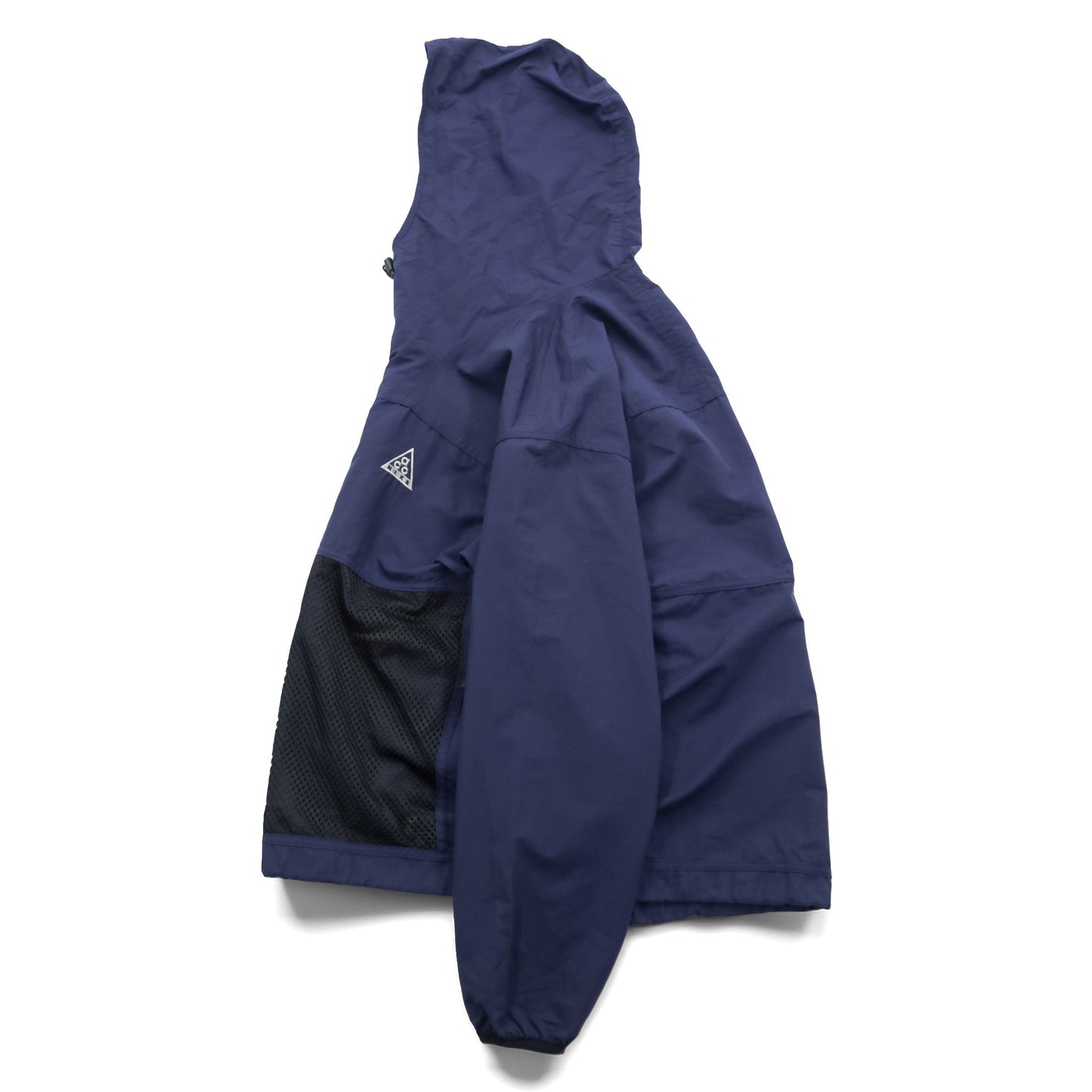 NIKE ACG 90年代 ハーフジップ アノラックパーカー ナイロンジャケット L ネイビー メッシュポケット ドローコード ビッグサイズ