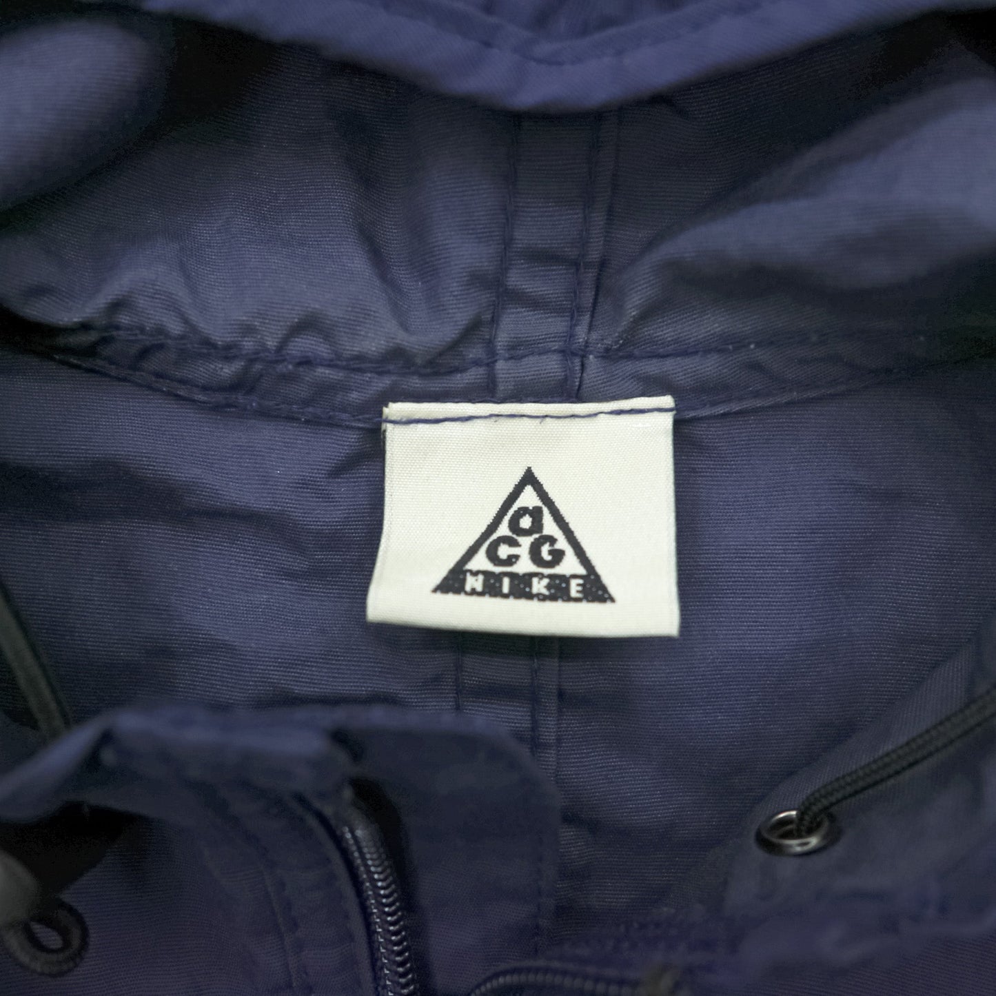 NIKE ACG 90年代 ハーフジップ アノラックパーカー ナイロンジャケット L ネイビー メッシュポケット ドローコード ビッグサイズ