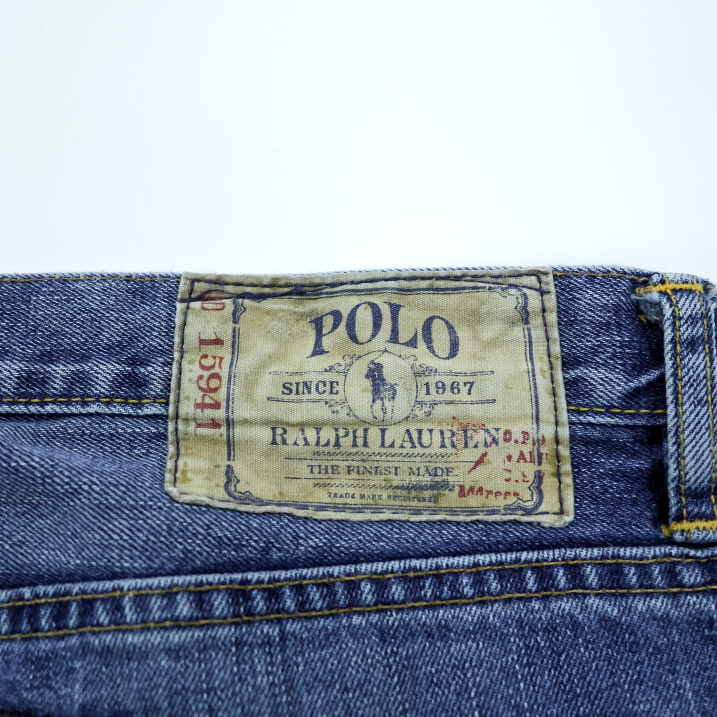 Polo Ralph Lauren ヴィンテージ加工 デニムパンツ ジーンズ M インディゴ クラシック ストレート
