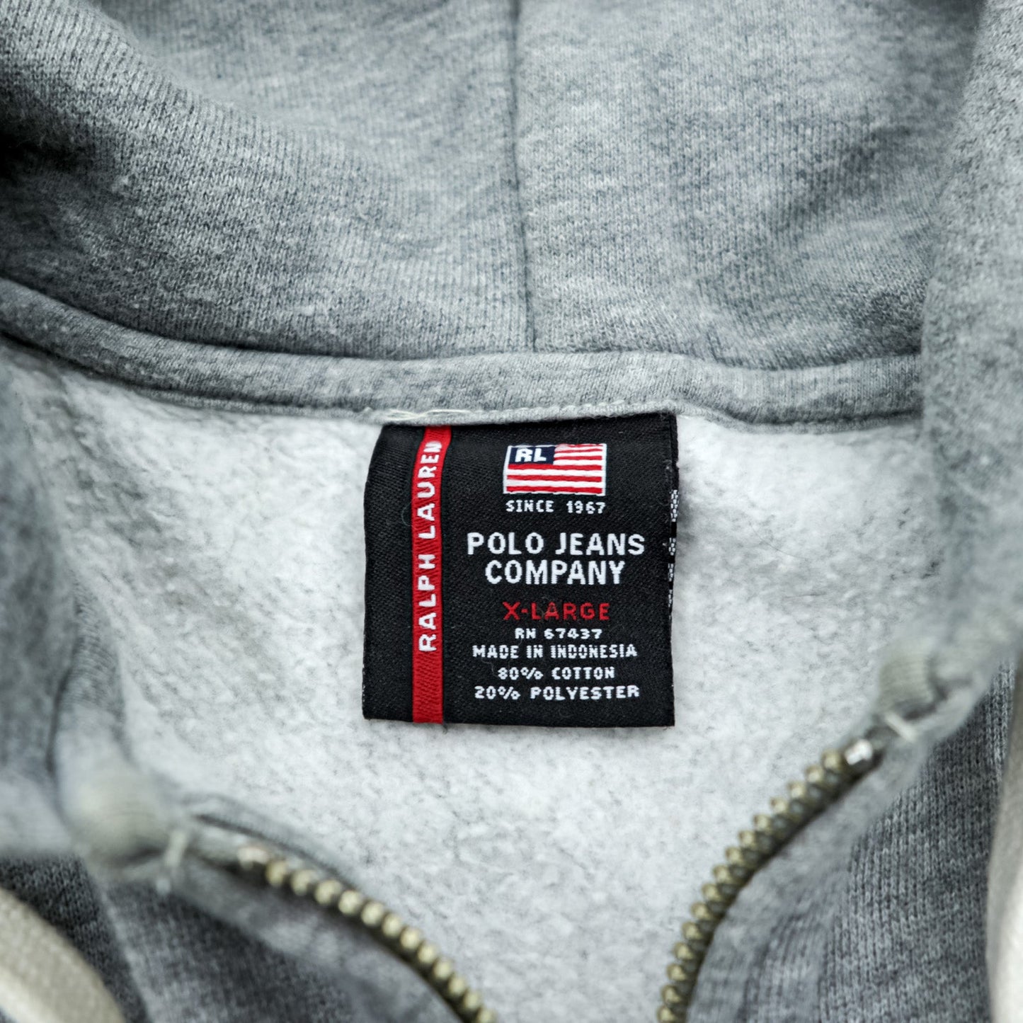 Polo Ralph Lauren 90年代 ジップパーカー XL グレー コットン POLO JEANS COMPANY