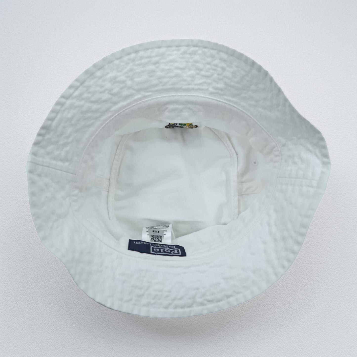 Polo Ralph Lauren ポロベア 刺繍 バケットハット L/XL ホワイト コットン