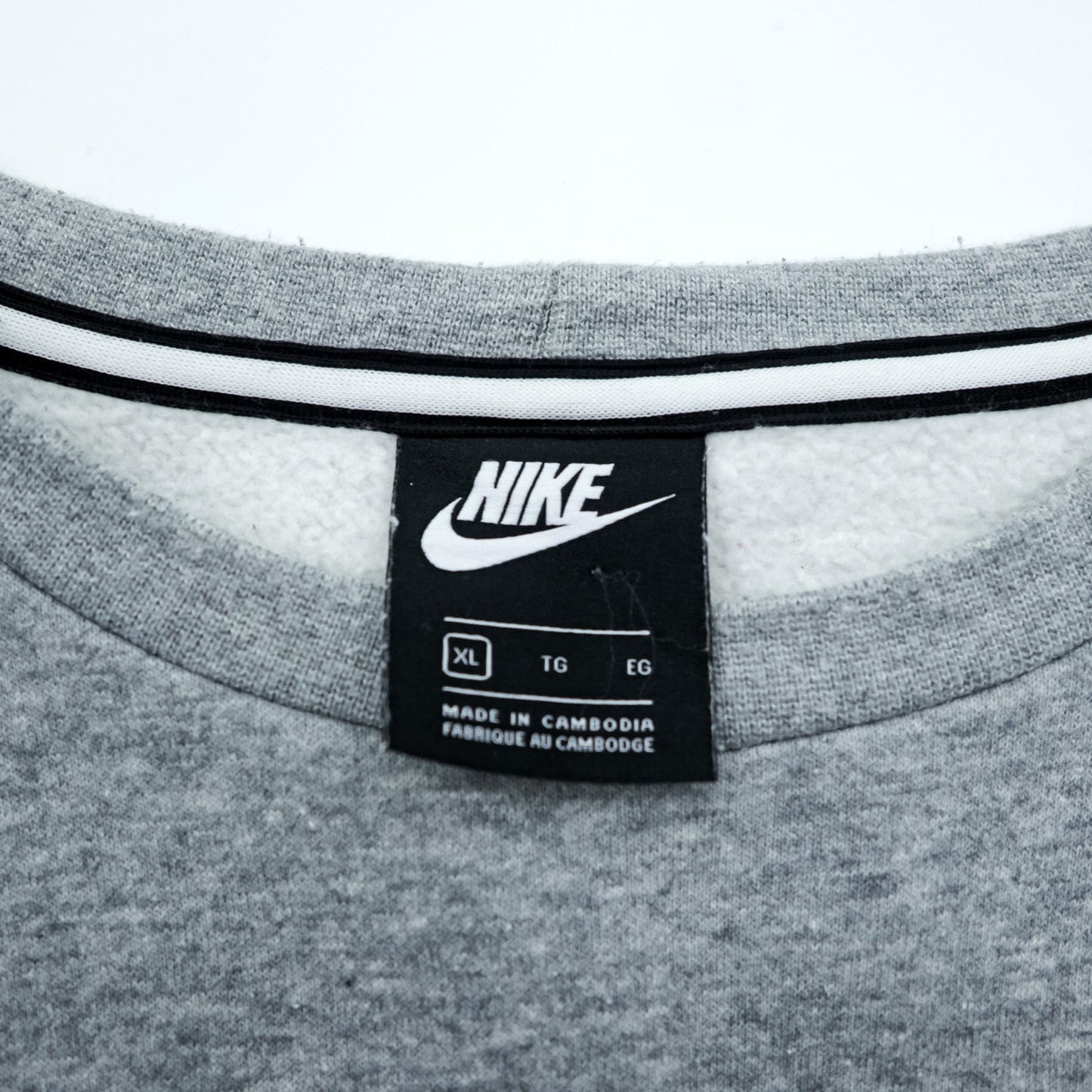NIKE ボックスロゴ スウェット トレーナー XL グレー サイドジップ スリット CD9220-063