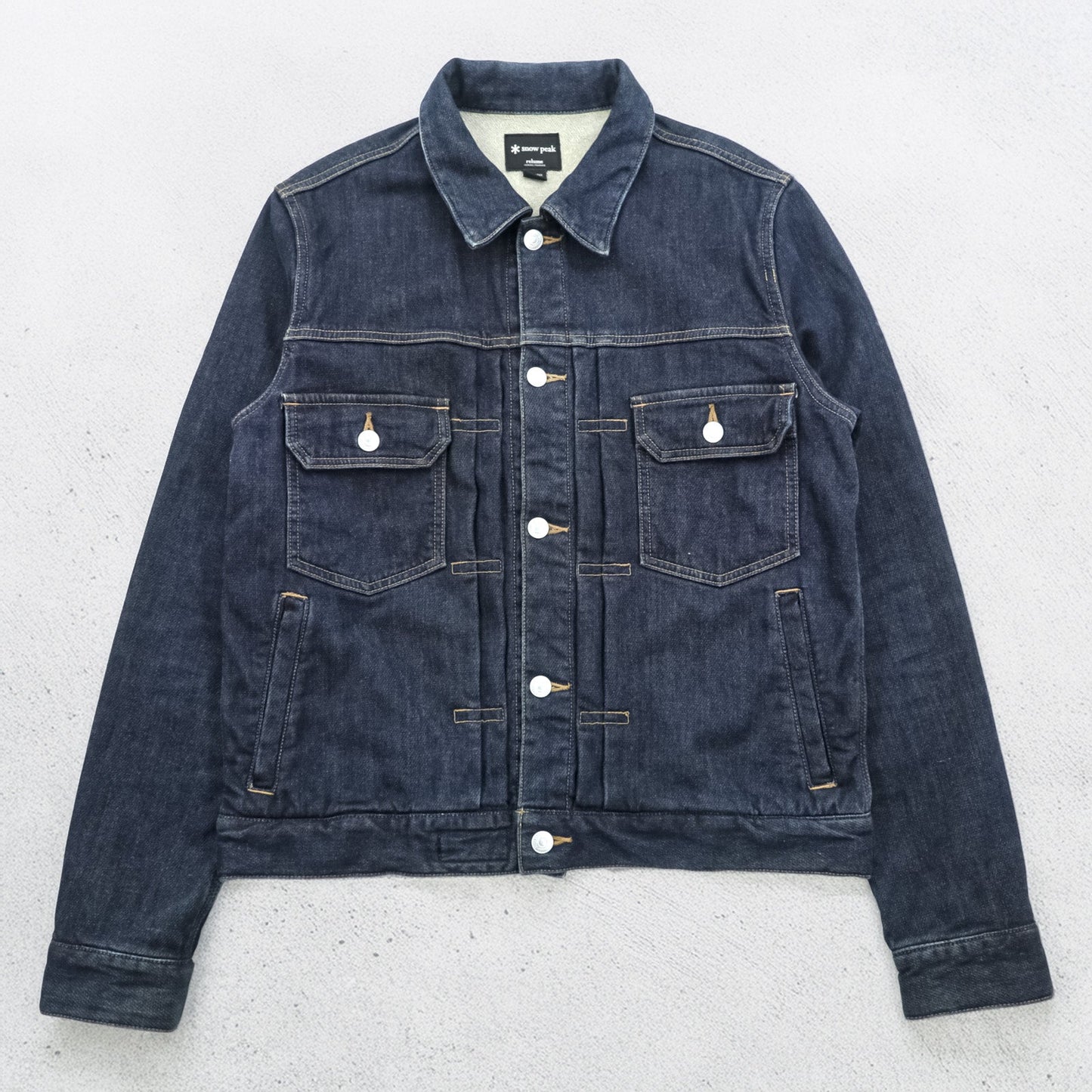 snow peak 日本製 2ndタイプ デニムジャケット Gジャン S インディゴ 濃紺 JOURNAL STANDARD relume別注 JSR-JK-16AU003