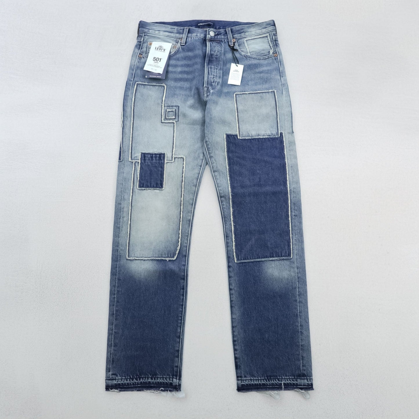 LEVI'S MADE&CRAFTED 80's 501 HAIGHT ビッグE セルヴィッチ デニムパンツ ジーンズ L パッチワーク カットオフ 未使用品 A2231-0009