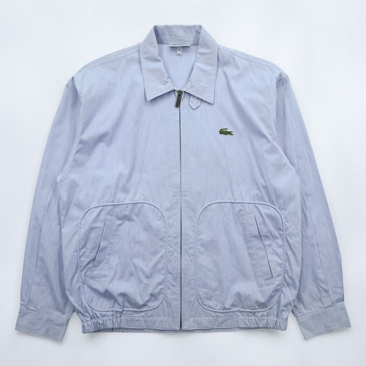 CHEMISE LACOSTE 90年代 日本製 スウィングトップ ハリントンジャケット M ブルー チンストラップ コットン