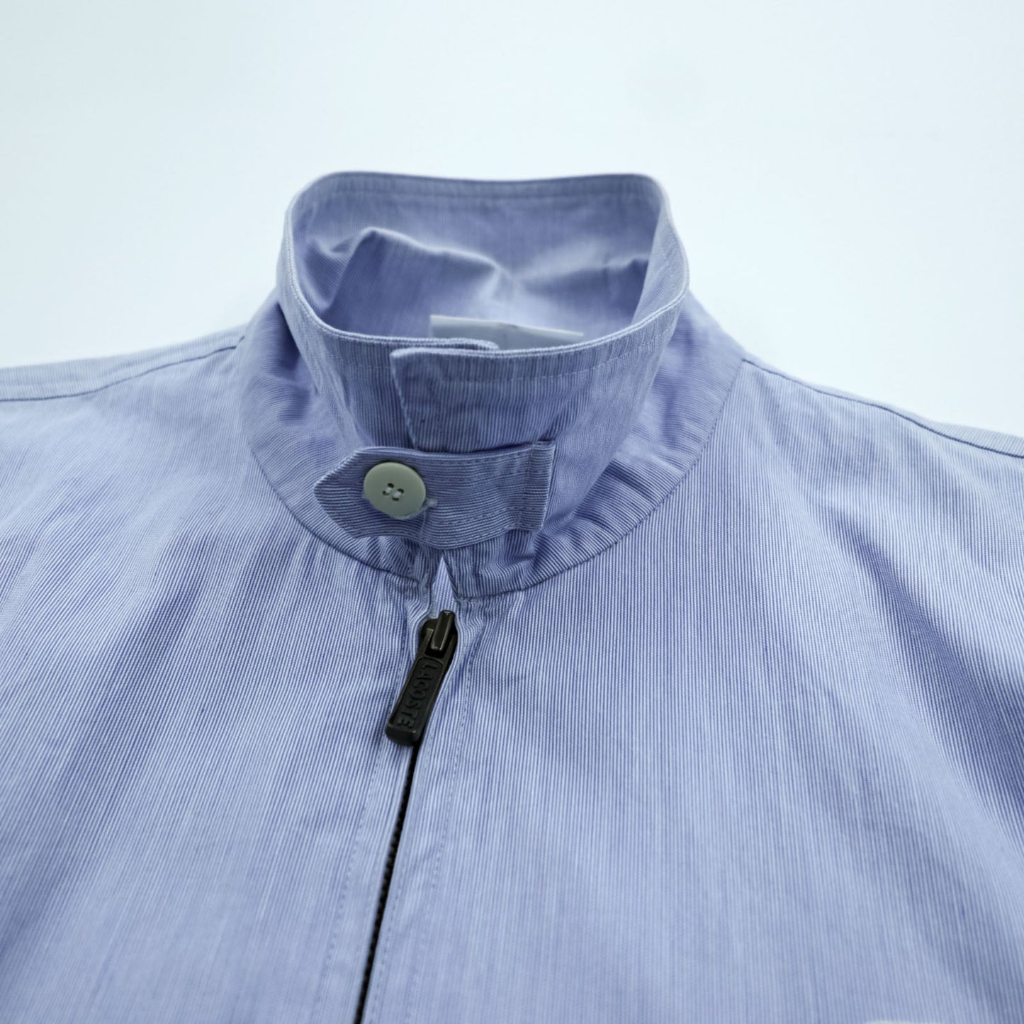 CHEMISE LACOSTE 90年代 日本製 スウィングトップ ハリントンジャケット M ブルー チンストラップ コットン