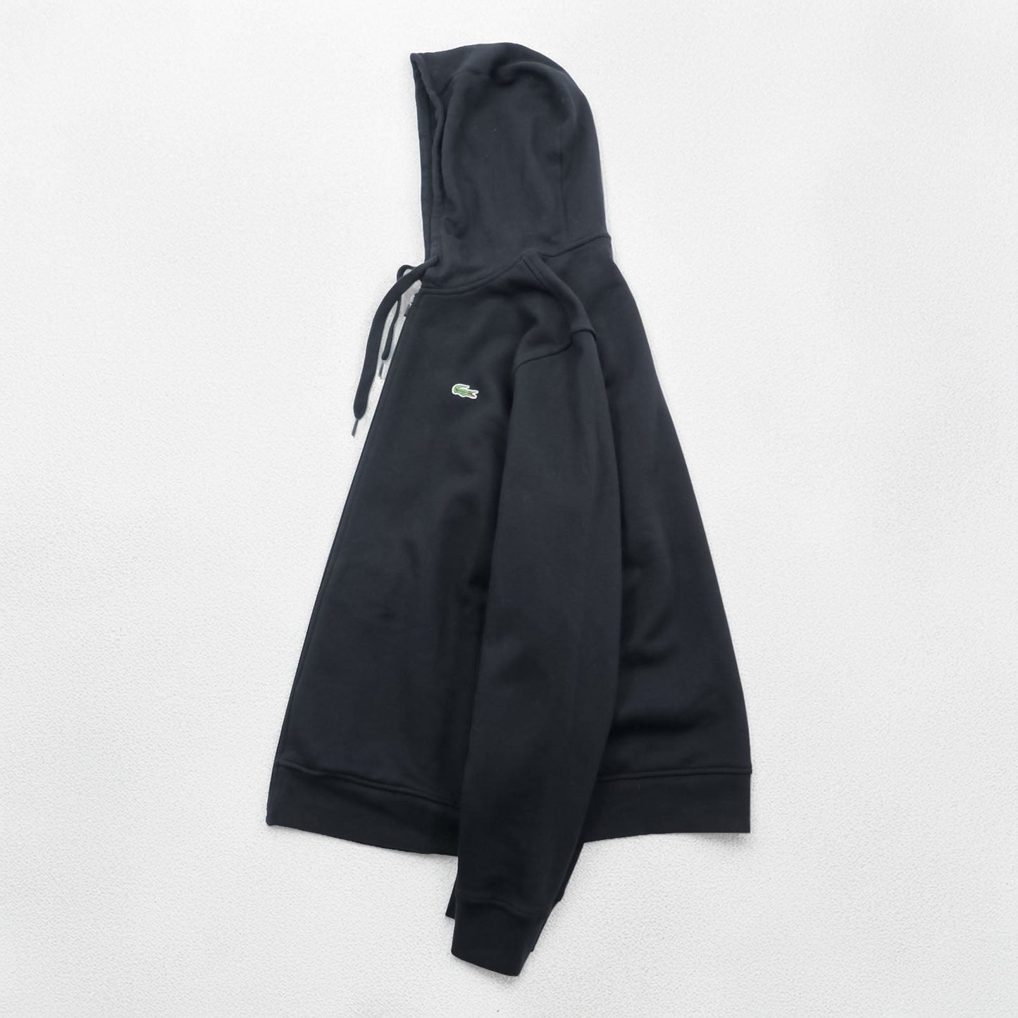 LACOSTE SPORT ジップパーカー XL ブラック ワンポイントロゴ サイドポケット