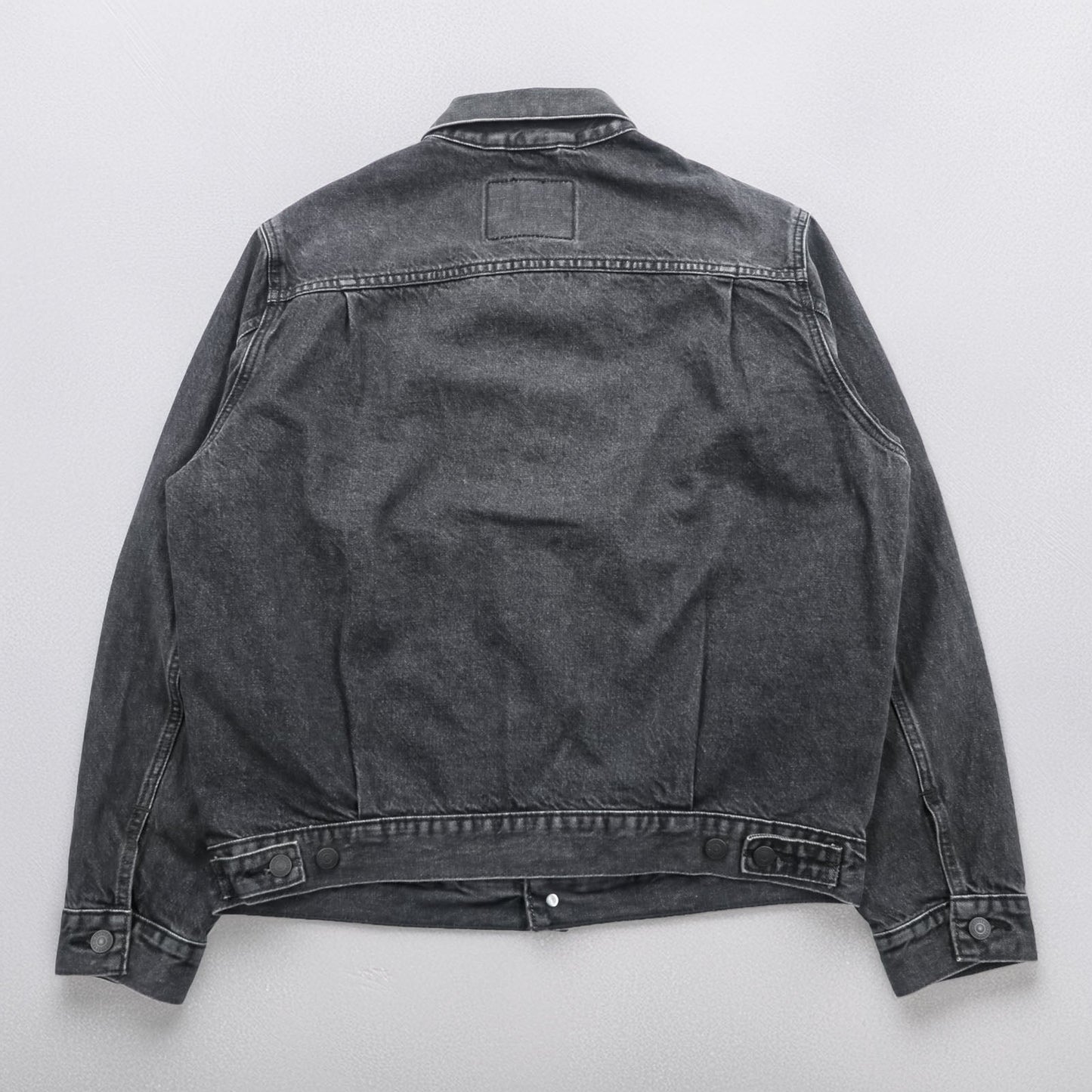 Levi's 2ndタイプ トラッカージャケット デニムジャケット Gジャン M ブラック タック プリーツ RELAXED TYPE 2 A7632-0002