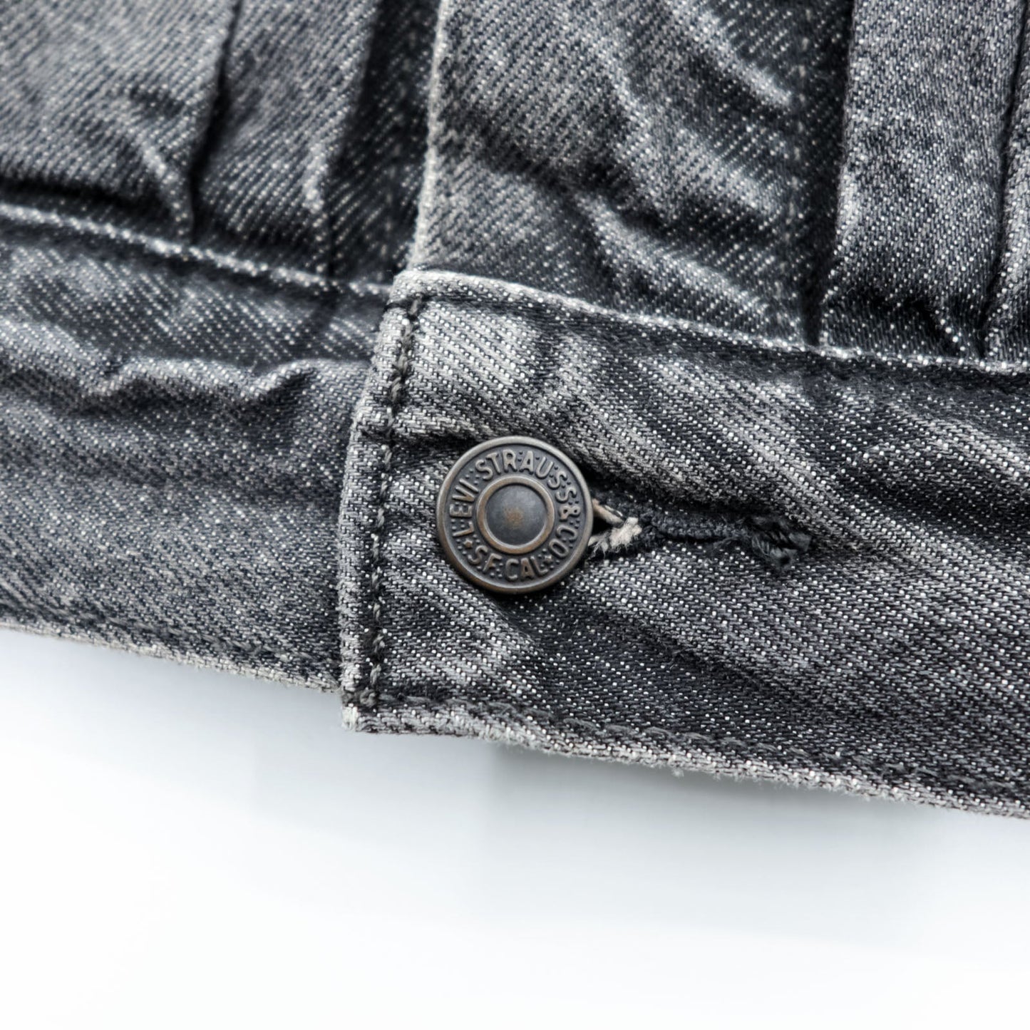 Levi's 2ndタイプ トラッカージャケット デニムジャケット Gジャン M ブラック タック プリーツ RELAXED TYPE 2 A7632-0002