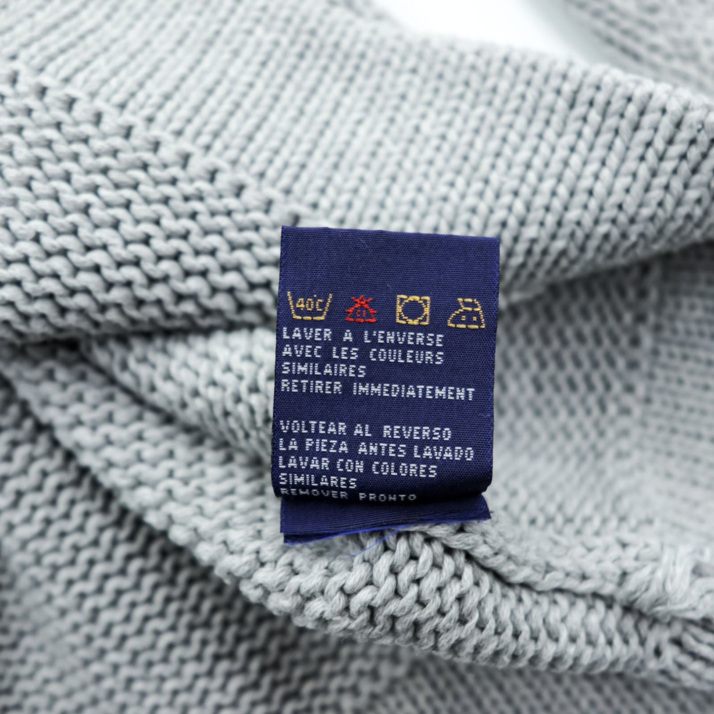 Polo Ralph Lauren 90年代 星条旗 コットンニット クルーネック セーター L グレー RL POLO JEANS