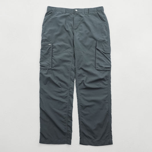 Columbia カーゴパンツ アウトドア パンツ L グレー 防水 リップストップ ナイロン Hiking Kestrel Trail Cargo Pants OMNI-SHADE SUN PROTECTION XM0104