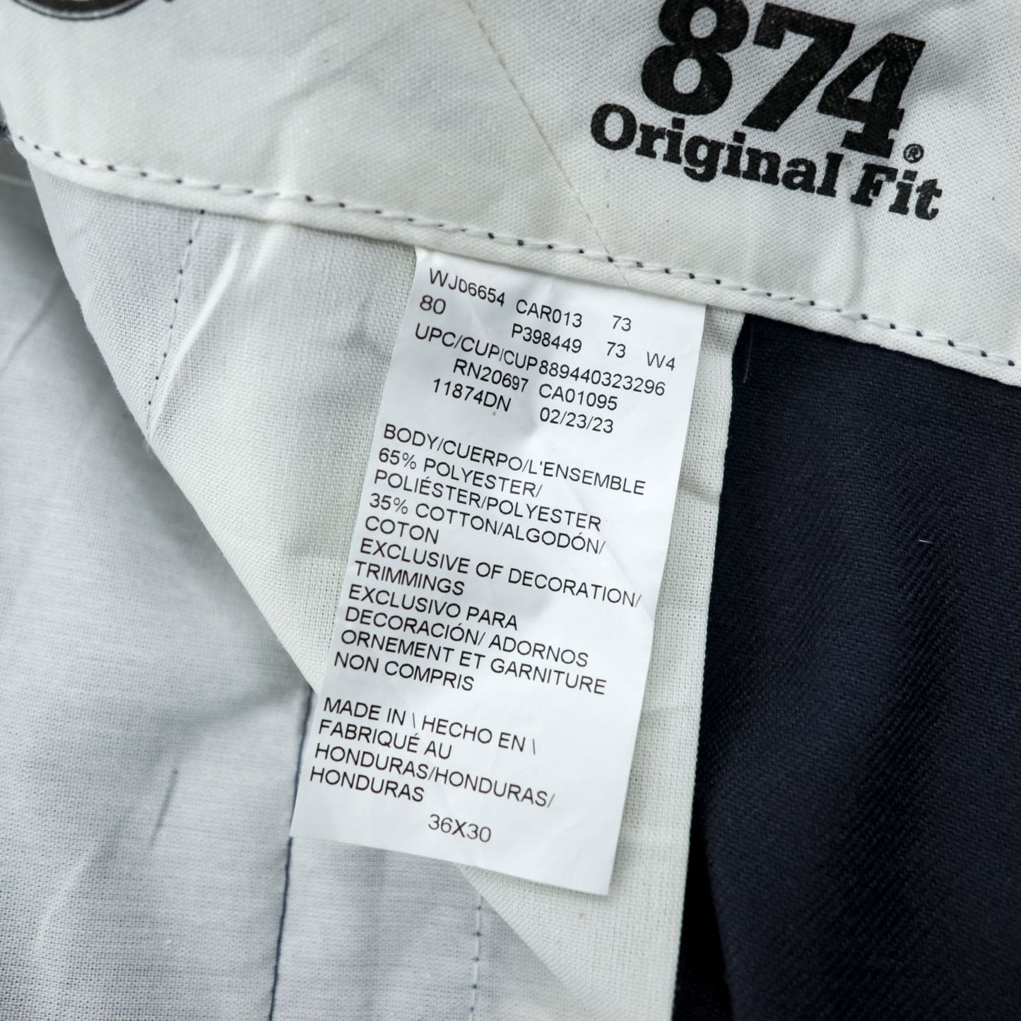 Dickies 874 ORIGINAL FIT チノパンツ ワークパンツ L ネイビー FLEX 11874DN