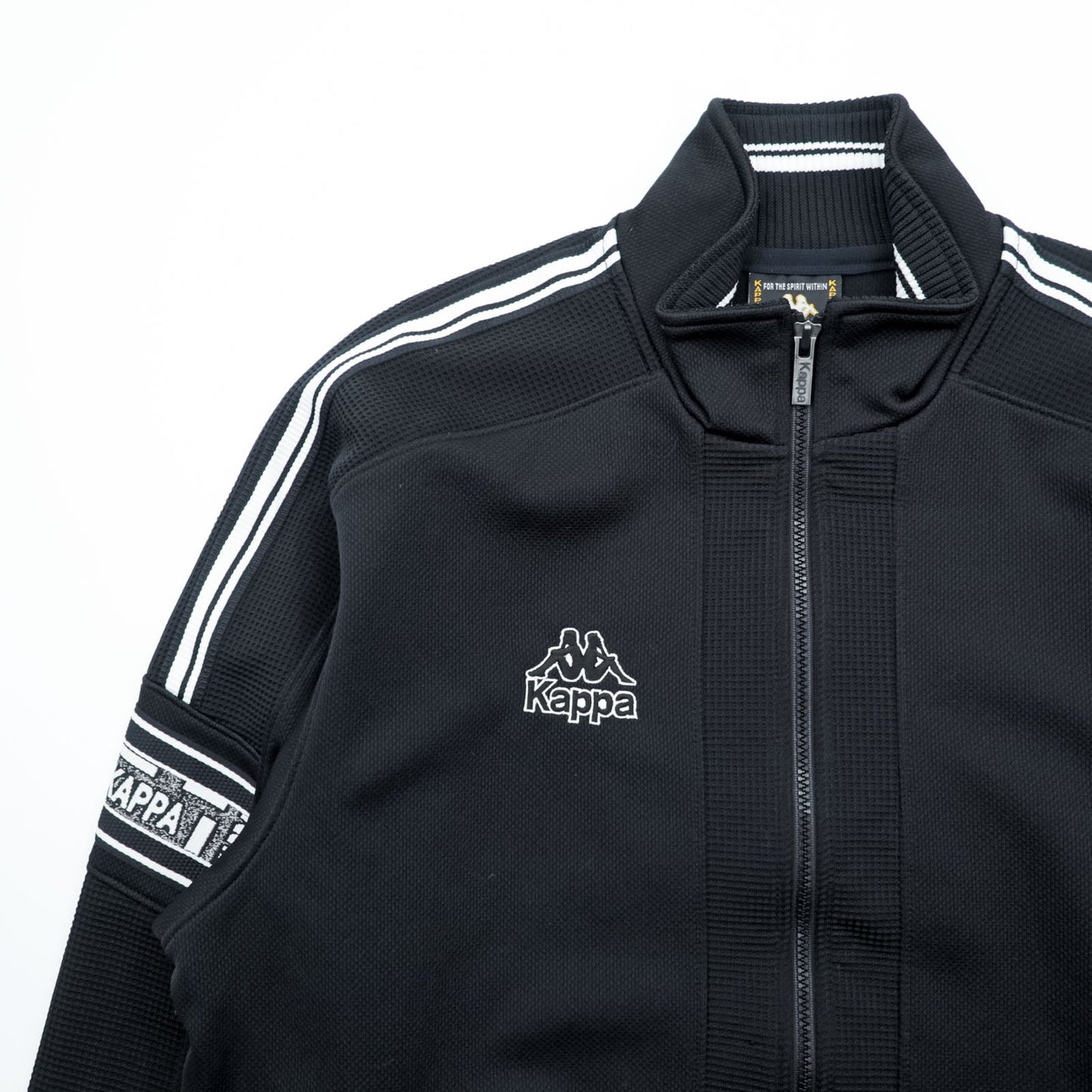 Kappa 90年代 日本製 トラッカージャケット ジャージ セットアップ M ブラック ドローコード ジョガー 裾ジップ スリット