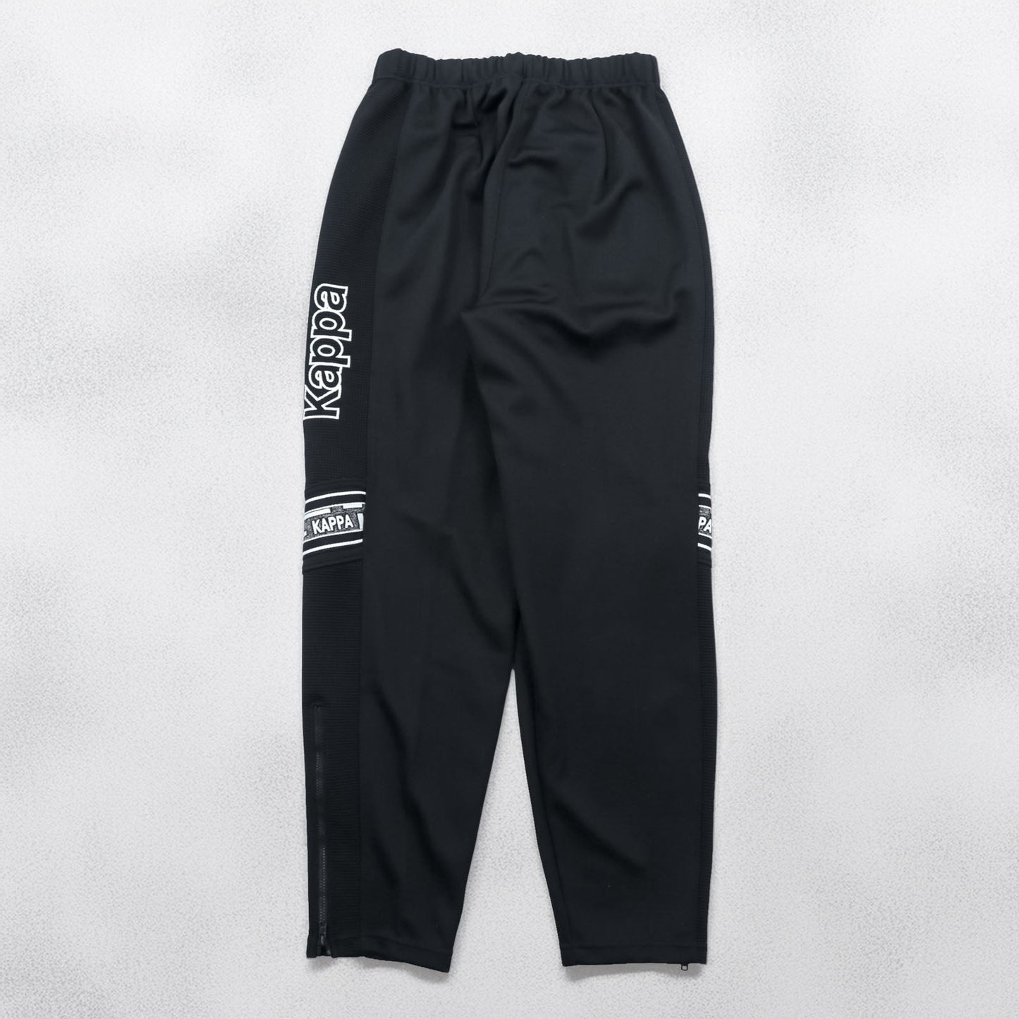 Kappa 90年代 日本製 トラッカージャケット ジャージ セットアップ M ブラック ドローコード ジョガー 裾ジップ スリット