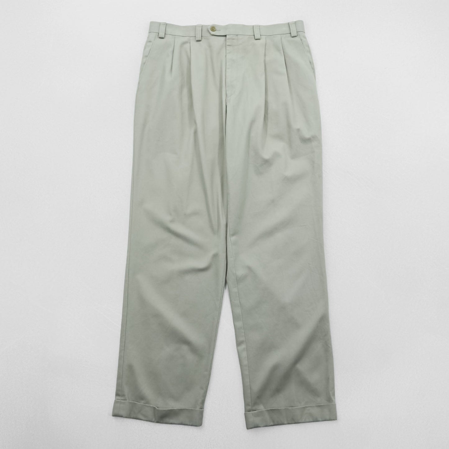 LAUREN RALPH LAUREN 90年代 2タック ワイド チノパンツ ワークパンツ L ベージュ ダブルカフス