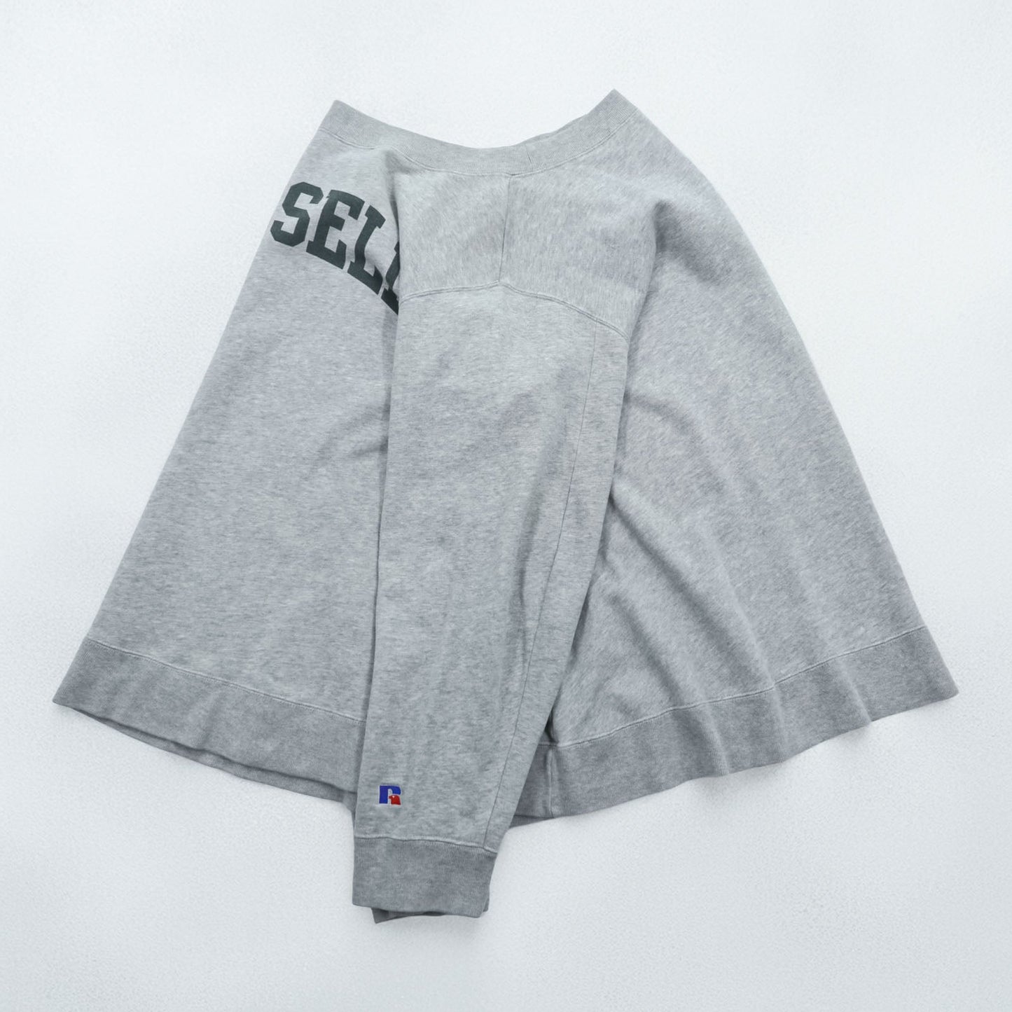 RUSSELL ATHLETIC × K3 & Co. アーチロゴ スウェット トレーナー FREE ワイド グレー ドロップショルダー 1668-599-1588