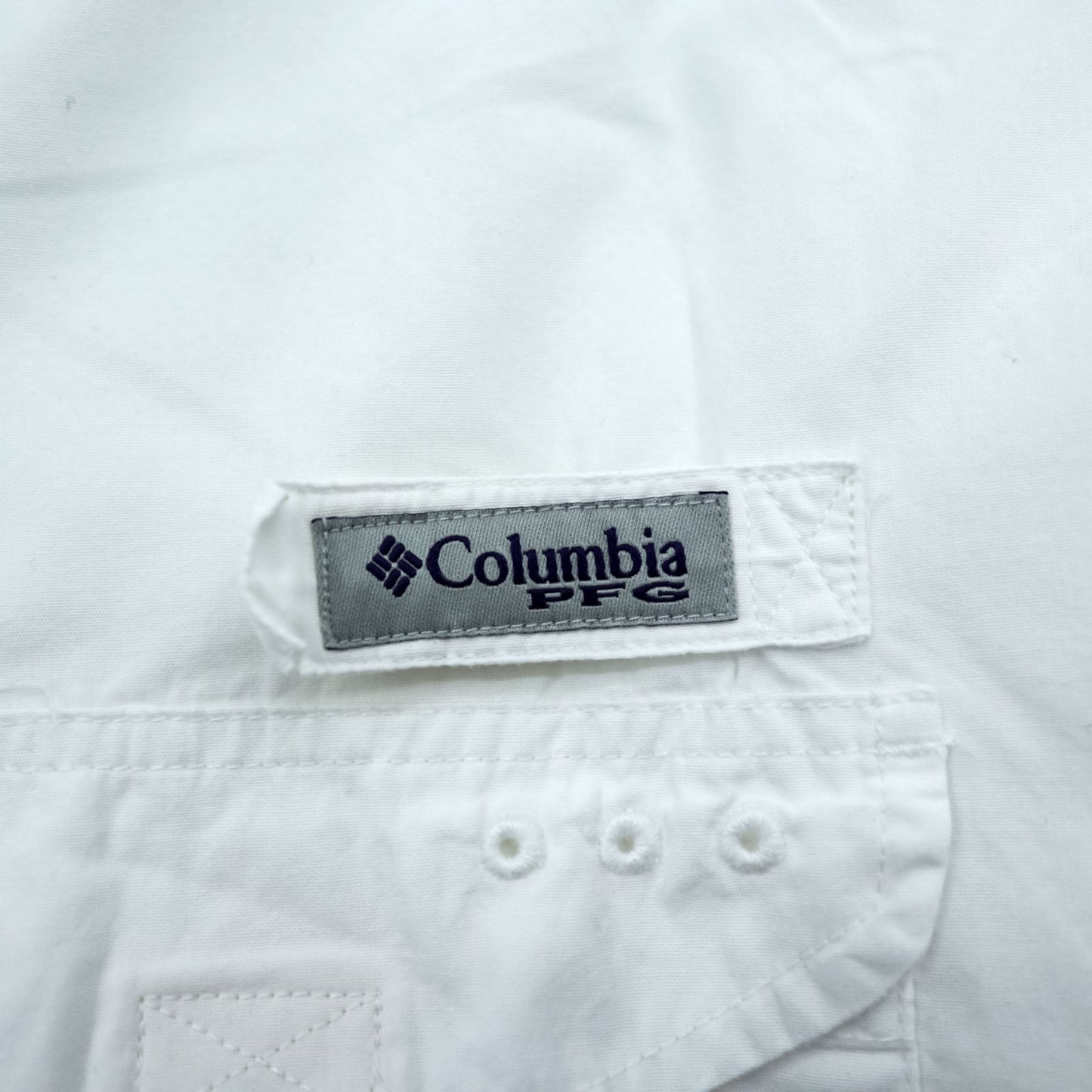 Columbia PFG フィッシングシャツ XXL ホワイト 胸ポケット コットン ビッグサイズ FM7120