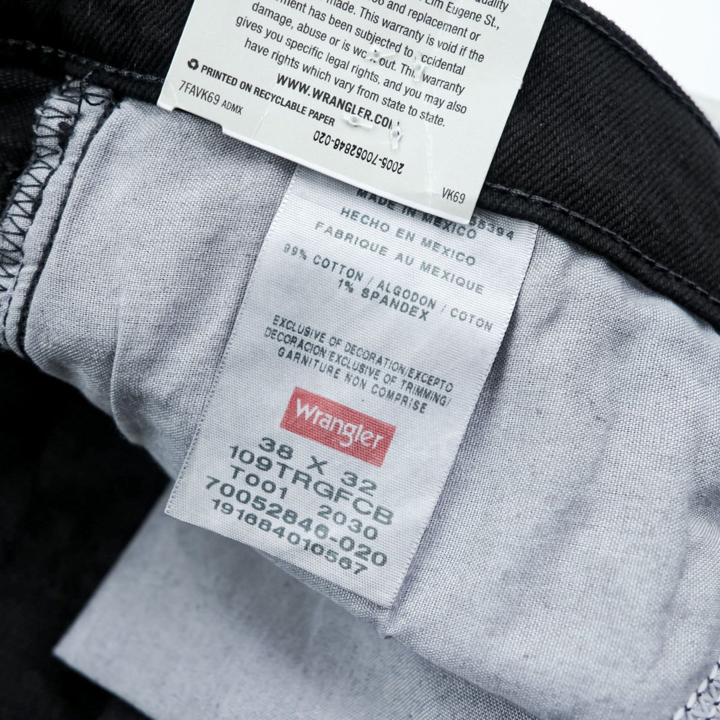 Wrangler ブラックデニムパンツ ジーンズ XL ブラック REGULAR FIT 未使用品