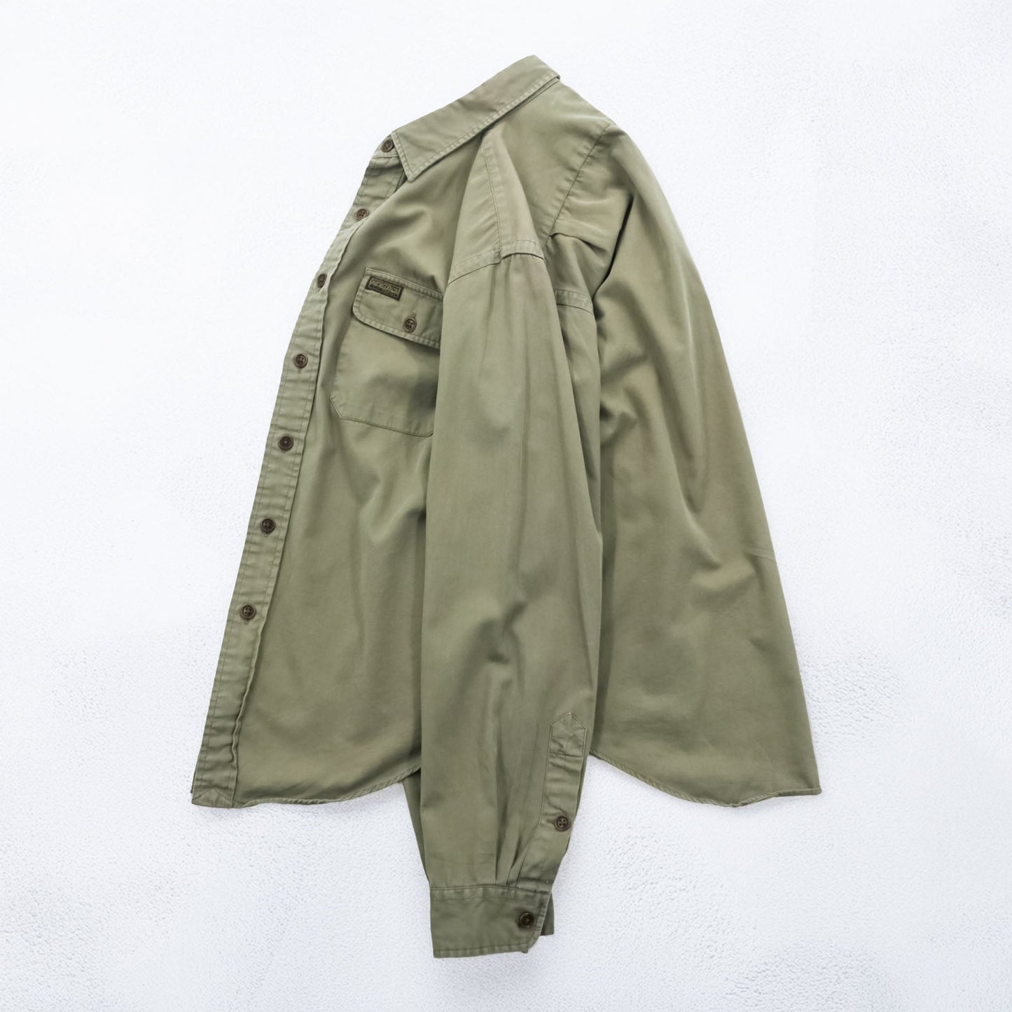 Polo Ralph Lauren 90年代 ミリタリー ワークシャツ M カーキ コットン 胸ポケット