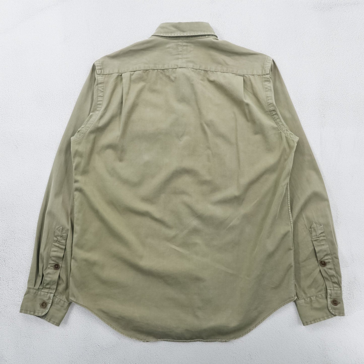 Polo Ralph Lauren 90年代 ミリタリー ワークシャツ M カーキ コットン 胸ポケット