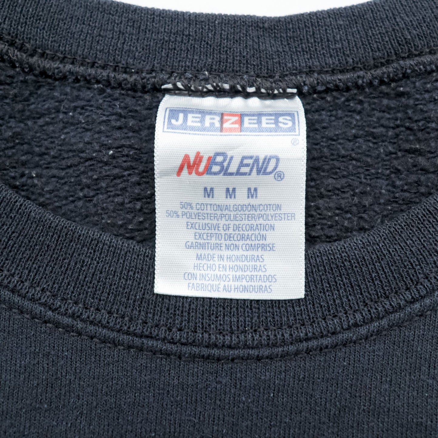 JERZEES カレッジ スウェット トレーナー M ブラック NU BLEND コットン クルーネック CENTRAL アーチロゴ