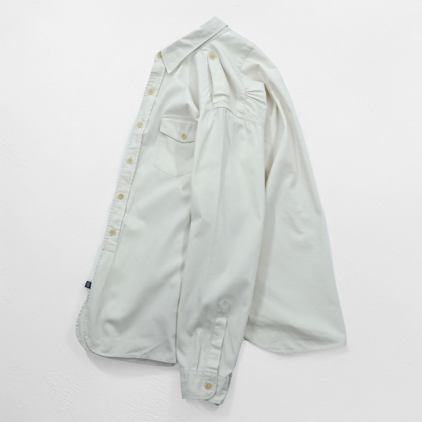 POLO SPORT RALPH LAUREN 90年代 サファリシャツ ミリタリー ワークシャツ L ベージュ フラップ 胸ポケット