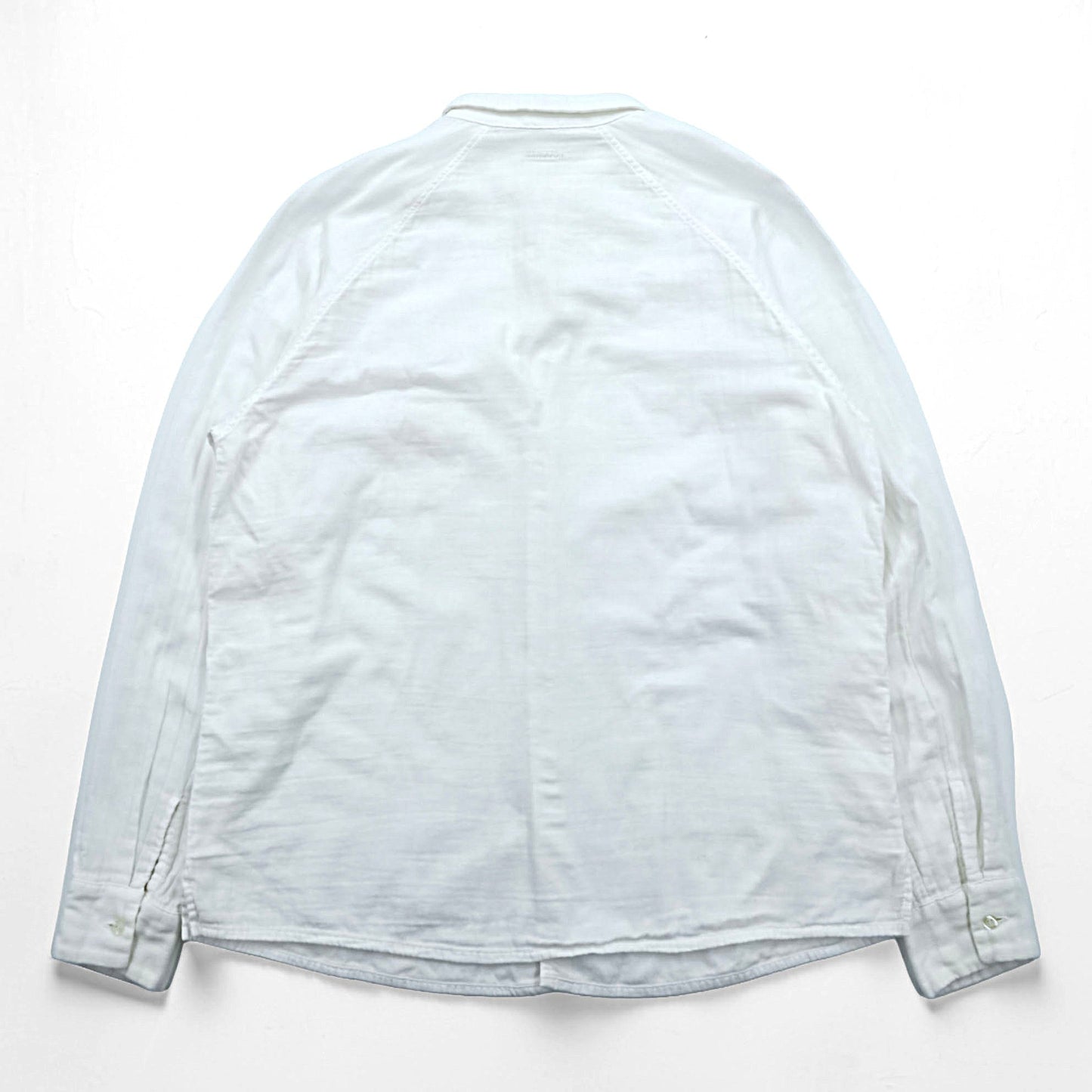 KAPITAL 日本製 ガーゼシャツ 長袖ラグランスリーブシャツ XL ホワイト コットン 胸ポケット