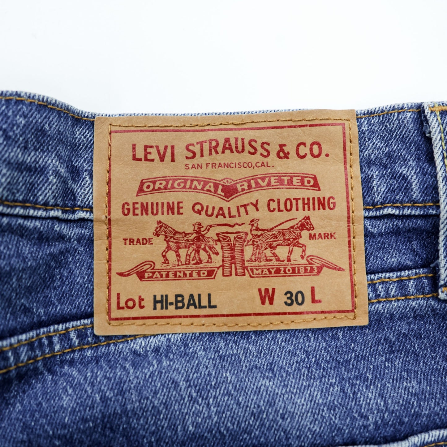 Levi's HI-BALL ビッグE デニムパンツ ジーンズ M ストレッチ インディゴブルー ROLL MEN JEANS 57783-0025