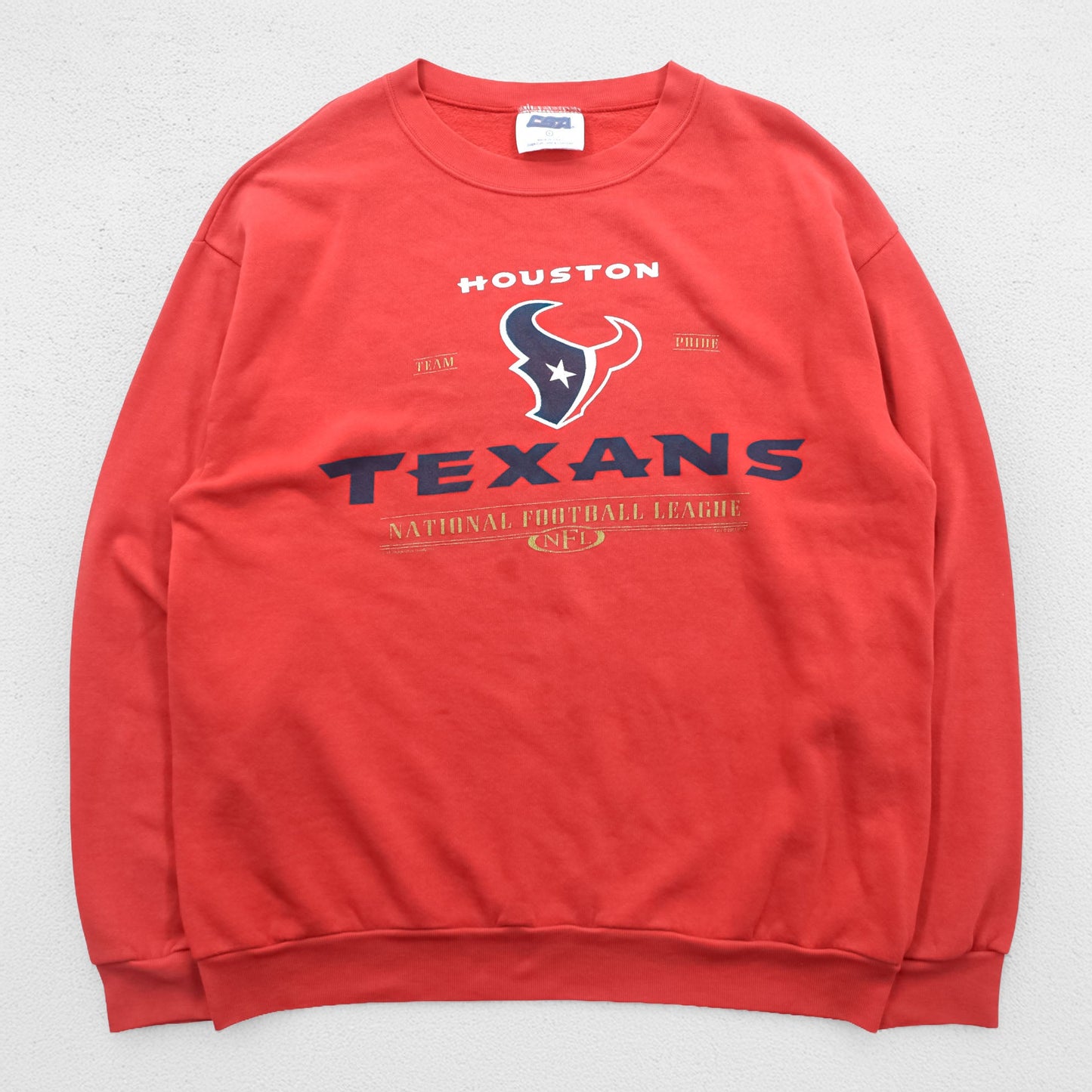 CSA 90年代 USA製 ヴィンテージ スウェット トレーナー L レッド コットン HOUSTON TEXANS