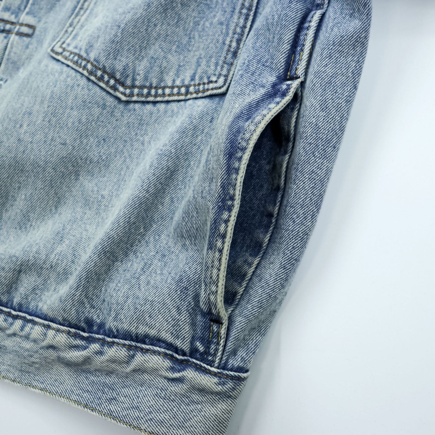 Levi's 大戦モデル 1stタイプ ビッグE ダメージ加工 デニム トラッカージャケット TYPEⅠ Gジャン XL シンチバック 短丈 ダブルプリーツ PREMIUM A3174-0006