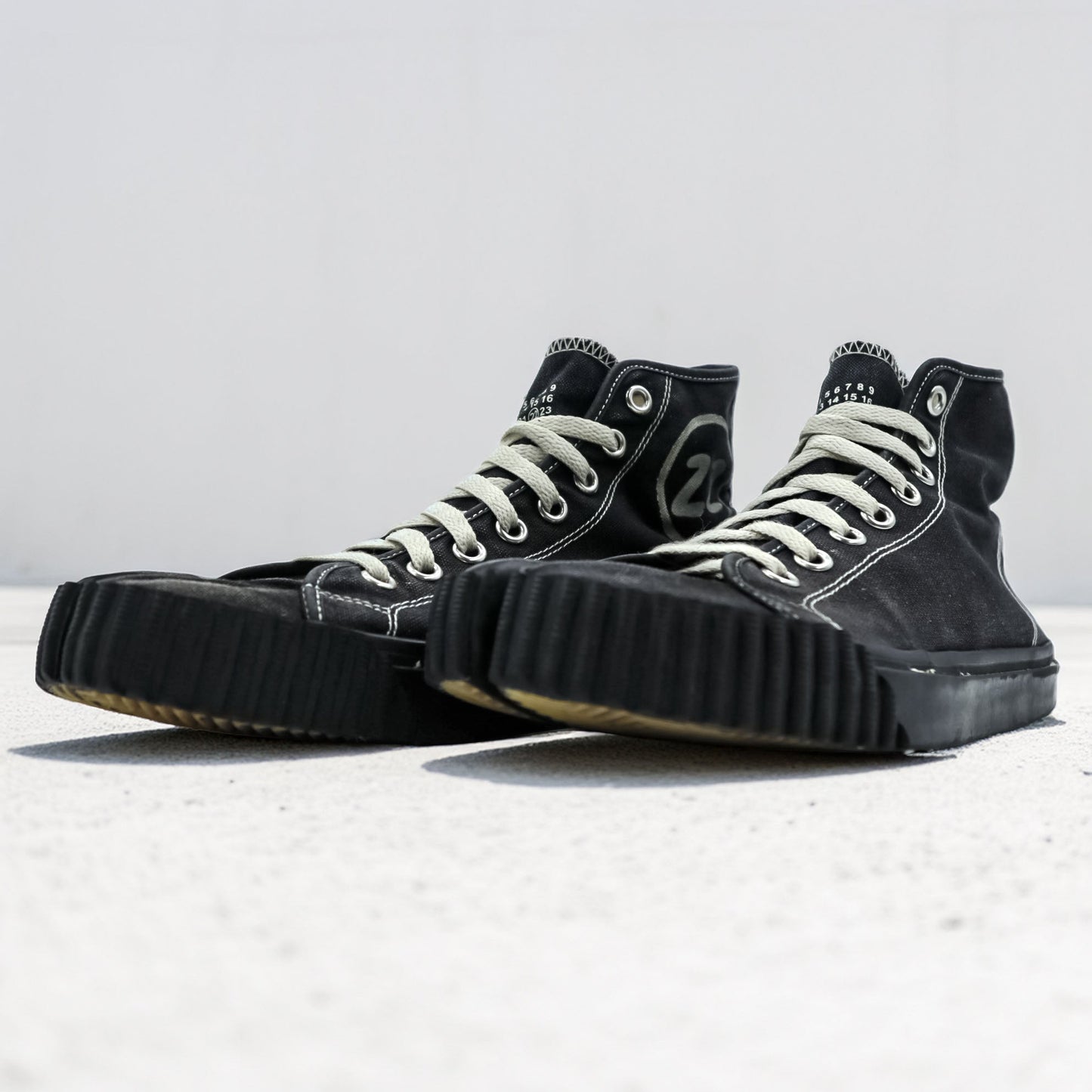 Maison Margiela タビ キャンバス ハイ 足袋 ハイカットスニーカー 26cm ブラック 22 S37WS0577