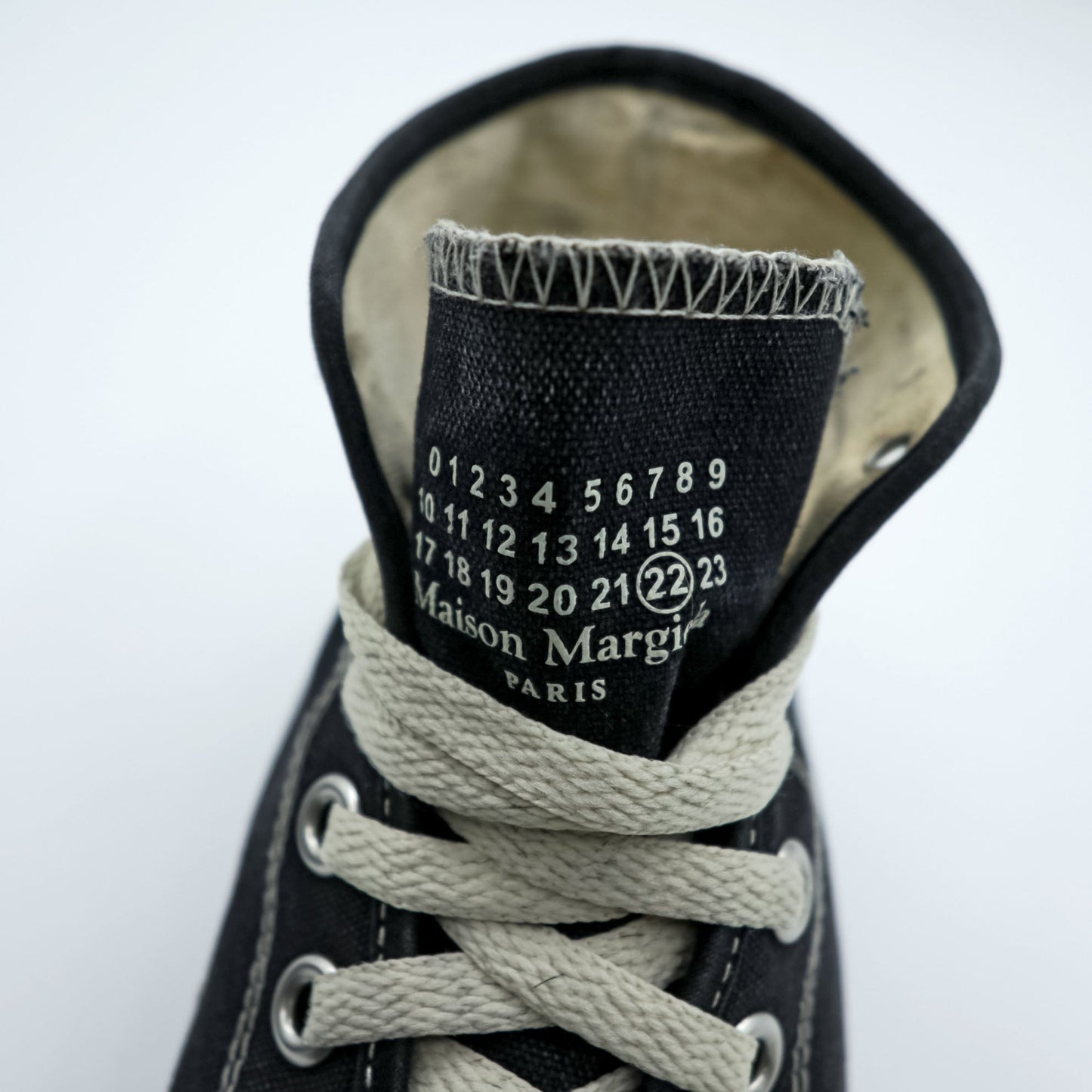 Maison Margiela タビ キャンバス ハイ 足袋 ハイカットスニーカー 26cm ブラック 22 S37WS0577