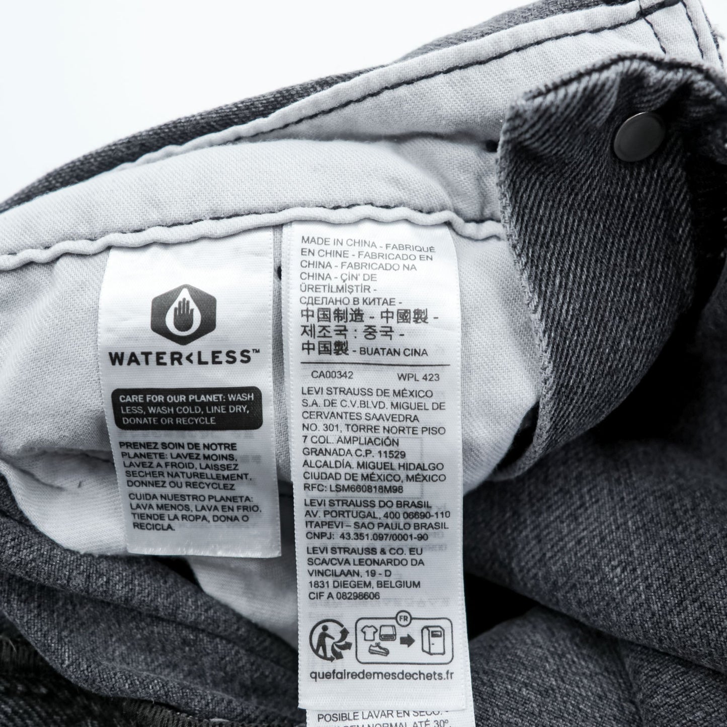 Levi's ユーズド加工 ブラックデニム オーバーオール サロペット M グレー 79107-0006