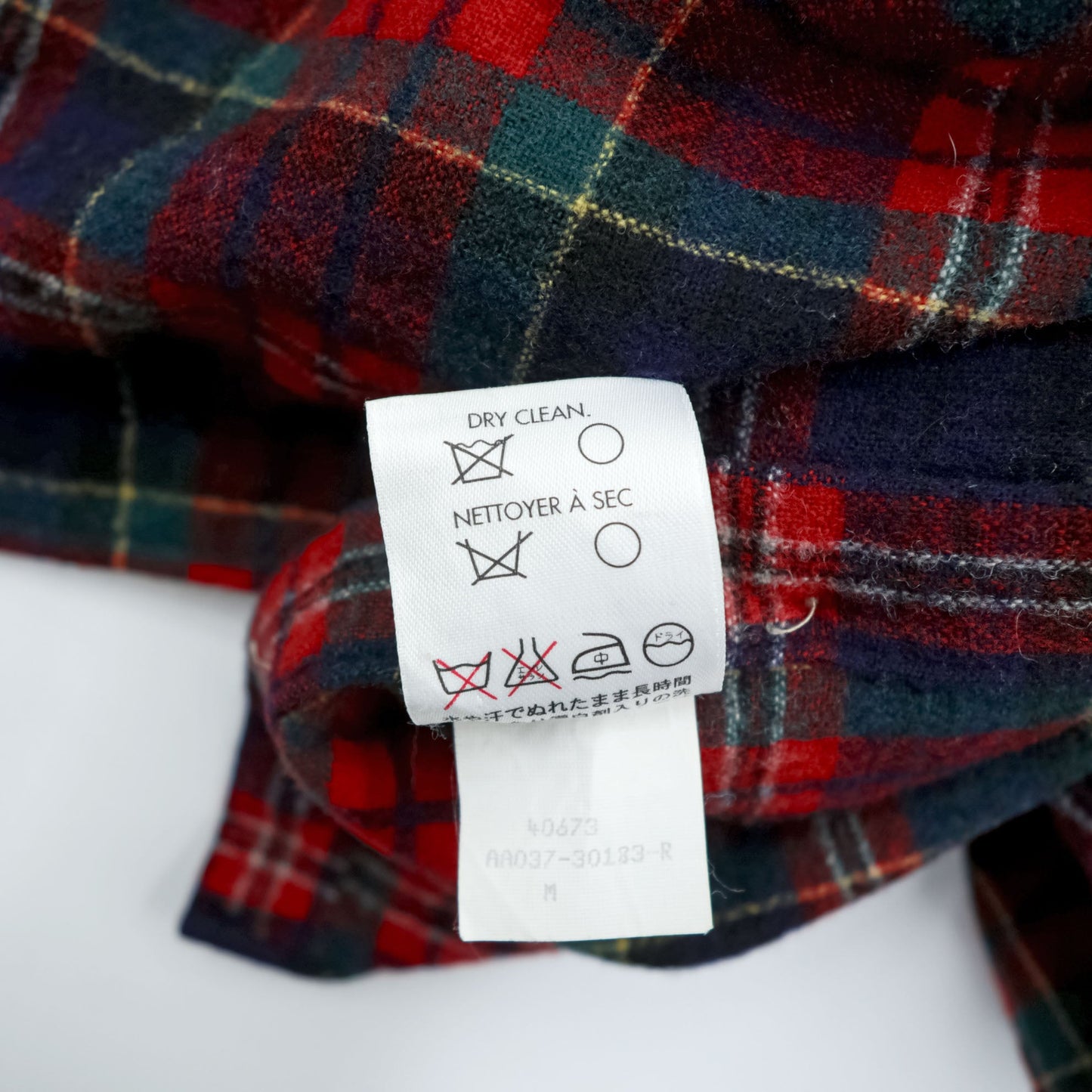 PENDLETON フランネルシャツ 長袖 ウールシャツ M チェック レッド 胸ポケット VIRGIN WOOL