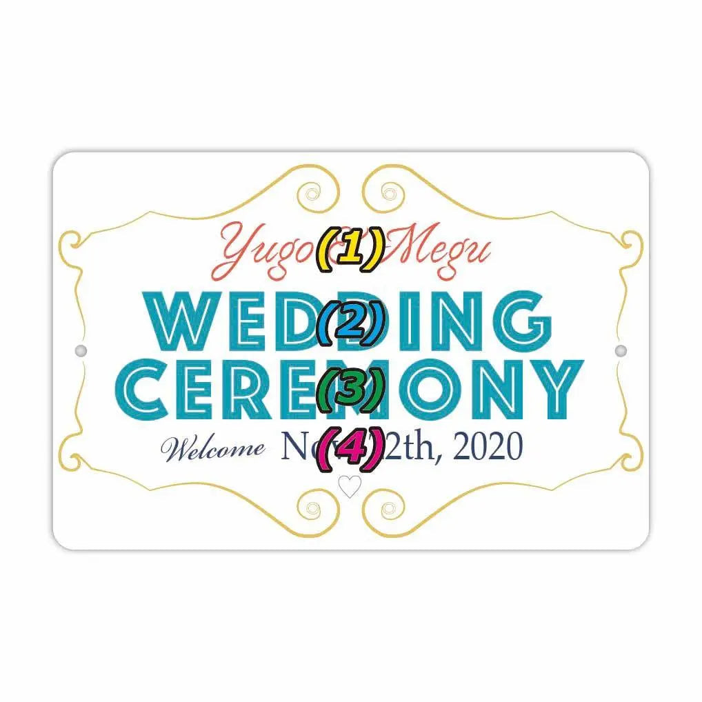 [Rectangular Sign] Wedding Welcome Board - Turquoise / Original American-Made Sign (Approx. 20x30cm)