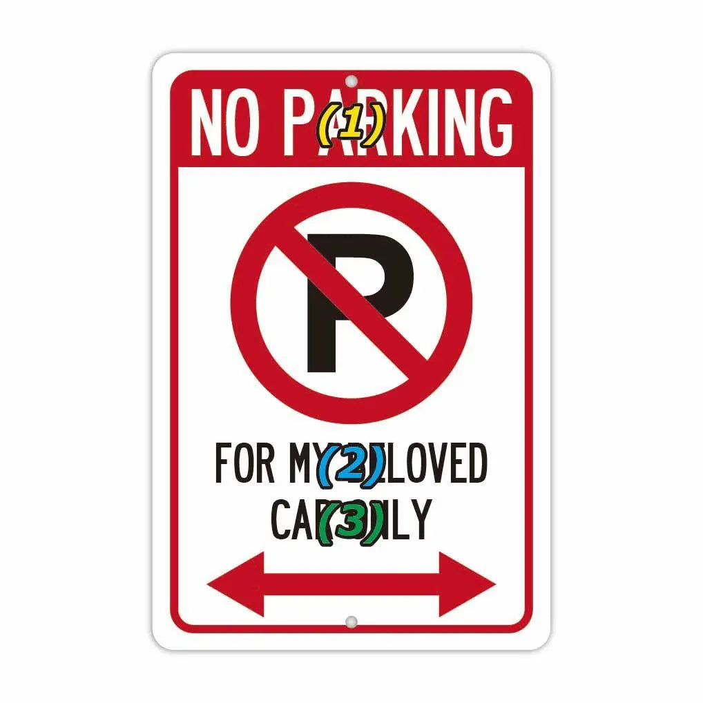 [Rectangular Sign] No Parking (Except for Your Vehicle) / Original American-Made Sign (Approx. 20x30cm)