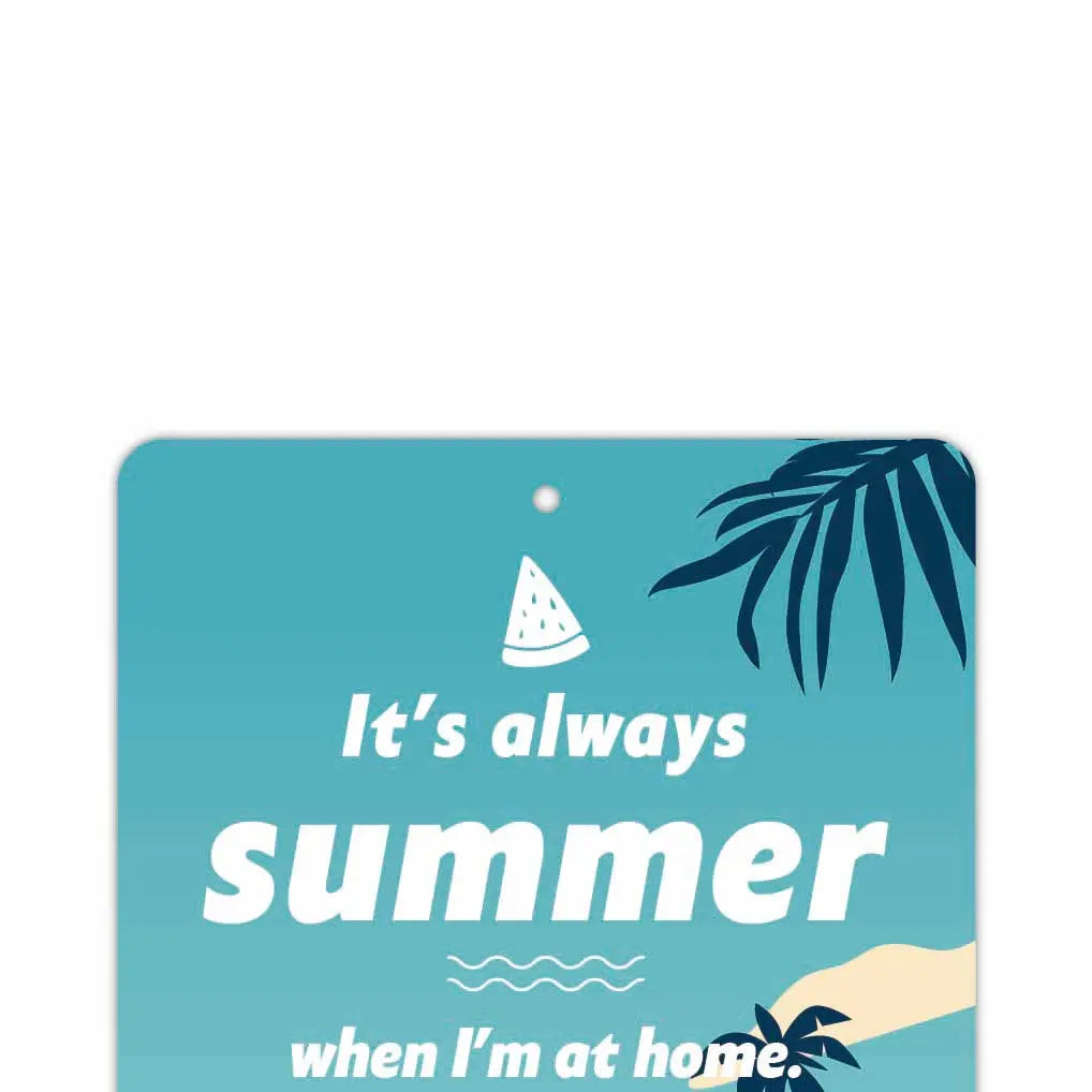 [Rectangular Sign] Palm Tree & Beach / Original American-Made Sign (Approx. 20x30cm)