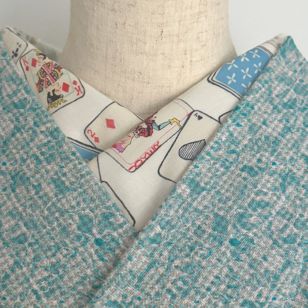 White Cotton Half-Collar, Playing Cards, Washable, Casual, Cute