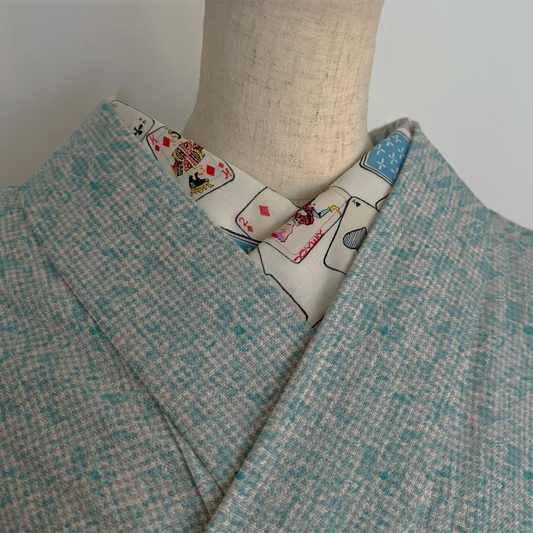 White Cotton Half-Collar, Playing Cards, Washable, Casual, Cute