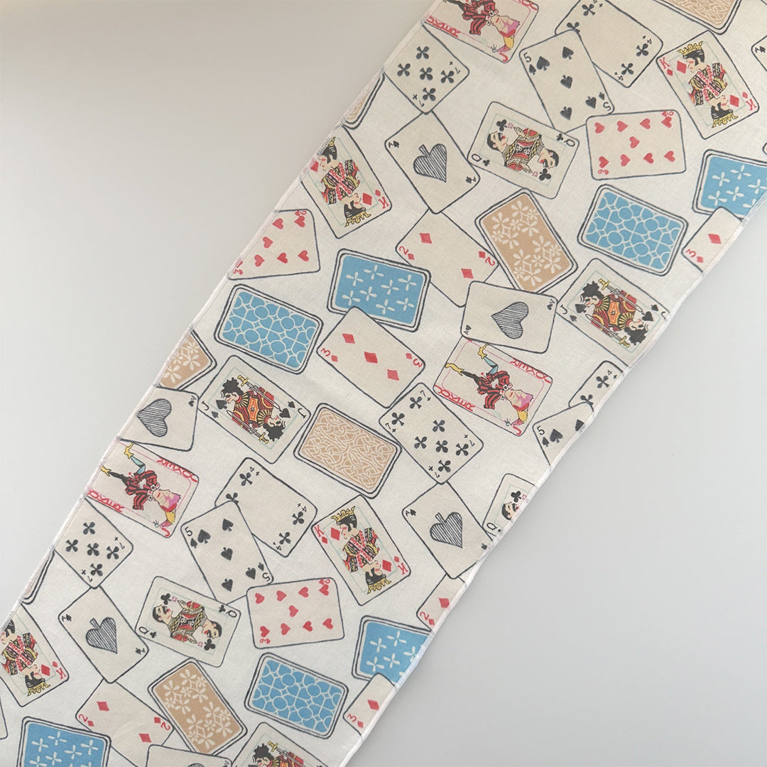 White Cotton Half-Collar, Playing Cards, Washable, Casual, Cute